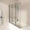 EMKE Sprchový kout 130 x 140 cm Matný černý rám Vanová Náhled obrázku produktu 15