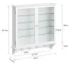 Maßzeichnung der SoBuy Wandvitrine FSB114-E-W: 68x32x13.5 cm Voir les images du produit
