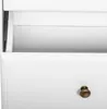 A close-up view of a white dresser drawer with a brass knob. Anteprima dell’immagine prodotto