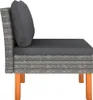 vidaXL Mittelsofas 2 Stk. Poly Rattan und Eukalyptus Produktbild-Vorschau 4
