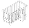 Babyzimmer komplett Set Kiefer weiß mit grau JAANIKA-69, Produktbild-Vorschau 5