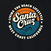 Santa Cruz California West Coast Surfing Waves Retro Beach Náhled obrázku produktu 3