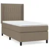 vidaXL Boxspringbett mit Matratze Taupe 90x190 cm Stoff Produktbild-Vorschau 1