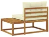 vidaXL Sofa ogrodowa z poduszkami, kolor naturalny, 115 x Podgląd zdjęcia produktu 5