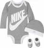 Nike Kids Futura Logo Langarm-set 3 Einheiten Grau 6-12 Produktbild-Vorschau 1