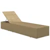 Lettino prendisole in poly rattan marrone e bianco crema Anteprima dell’immagine prodotto 9