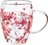 Thermoglas mit Doppelboden 300 ml mit Blumen, Produktbild-Vorschau 2