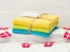 Solwang Wischtuch GELB LIME TÜRKIS KOMBI gestrickt 3er Set Produktbild-Vorschau 1