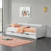 [Letto tandem 2x 90x200cm Bianco Letto estraibile Divano Anteprima dell’immagine prodotto 7