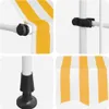 vidaXL Einziehbare Markise Handbetrieben 400 cm Orange/Weiß Produktbild-Vorschau 6