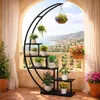 DanDiBo Blumenregal indoor 170 cm Hoch Metall Schwarz Produktbild-Vorschau 10