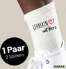 Huuraa Uni Socken Lehrerin mit Herz 42/46 White Baumwolle Produktbild-Vorschau 2