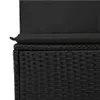 vidaXL Gartensofa mit Kissen 3-Sitzer Schwarz Poly Rattan Produktbild-Vorschau 2