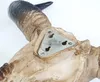 A close-up view of the back of a decorative skull, showing the mounting hardware. Podgląd zdjęcia produktu