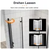 SONNI Cabina doccia nera 80x90x195cm porta a battente porta Anteprima dell’immagine prodotto 6