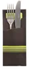 Bestecktaschen 20 cm x 8,5 cm schwarz/limone "Stripes" Produktbild-Vorschau 7