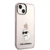A pink iPhone case with a Karl Lagerfeld Ikonik Choupette cat design and the Karl Lagerfeld logo on a white background. Náhled obrázku produktu