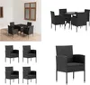 vidaXL 5 tlg. Garten Essgruppe Poly Rattan Schwarz - Produktbild-Vorschau 1