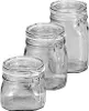 Three clear glass jars with wire bail closures are arranged diagonally on a white background. Produktbild-Vorschau