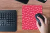 MuchoWow® Mauspad Mousepad Schneeflocke - Rot - Weiß - Produktbild-Vorschau 5