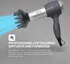 A Bomann hair dryer with a diffuser attachment, showing air flow. Text describes features. Anteprima dell’immagine prodotto