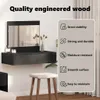 vidaXL Coiffeuse avec rangement Noir 83 x 40 x 70 cm Bois Voir les images du produit 4