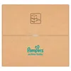 A cardboard box with a stacking symbol and the Pampers logo. Podgląd zdjęcia produktu