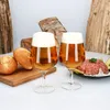 6x Carré Bierglas 400ml mit Fuß Biergläser klar aus Glas Produktbild-Vorschau 3