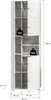 Badezimmer Hochschrank "Larik" in weiß Hochglanz Badschrank Produktbild-Vorschau 11