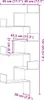 vidaXL Scaffale a muro angolare grigio cemento 45x45x147 cm Anteprima dell’immagine prodotto 8