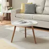 Couchtisch 'Bongard' Ø60 x 45 cm Wohnzimmertisch rund Weiß Produktbild-Vorschau 1