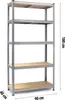 Portaoggetti in metallo set di 2 pezzi 180 x 90 x 40 cm Anteprima dell’immagine prodotto 4