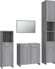 vidaXL Set di mobili da bagno 4 pezzi in legno grigio Anteprima dell’immagine prodotto 1