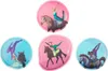 A collage of four round images, each depicting a circus performer on a horse. Anteprima dell’immagine prodotto