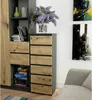 Akord Cassettiera Alta Grafite/Rovere Artigianale 40X35X109 Anteprima dell’immagine prodotto 4