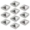 10x Pfostenkappe Edelstahl 101 mm Pyramide Abdeckkappe für Produktbild-Vorschau 1