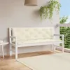 vidaXL Polštář na zahradní lavici krémově bílý Náhled obrázku produktu 2