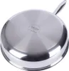 The underside of a stainless steel frying pan. Produktbild-Vorschau