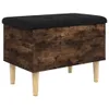 Design Möbel Sitzbank mit Stauraum Räuchereiche 62x42x46 cm Produktbild-Vorschau 2