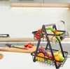 UISEBRT Obstkorb 2 Stöckig Obst Etagere Obstschale Metall Produktbild-Vorschau 8