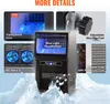Collage of an ice maker with various features highlighted. Voir les images du produit