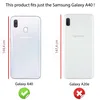 The image shows two Samsung phones side-by-side with their dimensions indicated, suggesting a size comparison for product compatibility. Produktbild-Vorschau