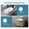doporro vasque à poser lavabo 54x34x10,5cm en fonte Voir les images du produit 5