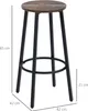 Tabourets de bar HOMCOM, lot de 2 tabourets de bar avec Voir les images du produit 3