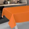 Tischdecke Textil-Optik UNI Orange 180x100cm Schnittkante Produktbild-Vorschau 1