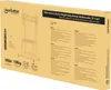 The back of a product box for a Manhattan TV cart, showing a diagram of the cart and text in multiple languages describing its features. Náhľad obrázku produktu