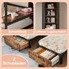A collage of images showcasing a bunk bed with storage, including a desk area, an open cabinet, and drawers. Anteprima dell’immagine prodotto