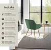 tectake® Esszimmerstuhl Marilyn gepolstert, in Samtoptik, Produktbild-Vorschau 2