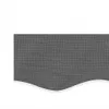 A close-up of a gray awning valance with a white wavy trim. Produktbild-Vorschau