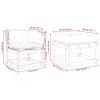 The Living Store 3-tlg. Garten-Sofagarnitur mit Kissen Weiß Produktbild-Vorschau 10